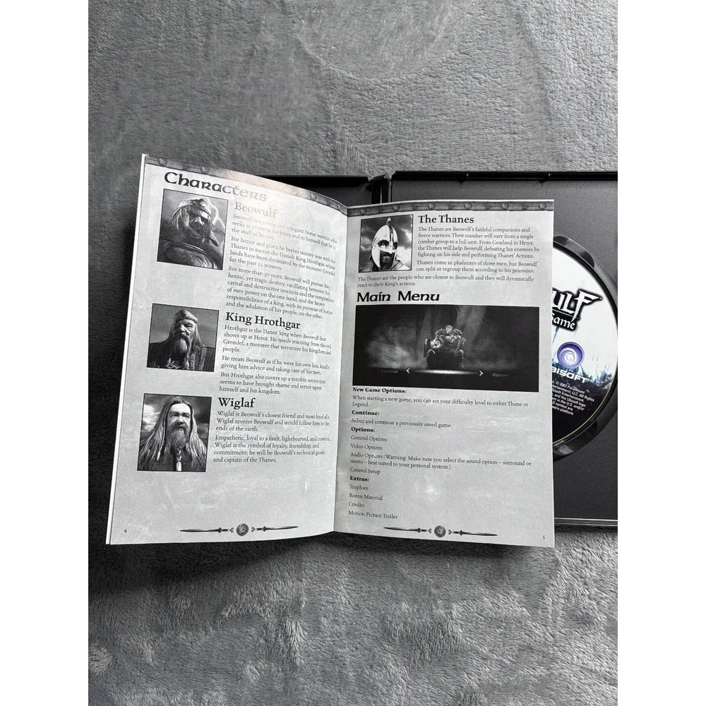 Beowulf The Game PC DVD ROM Ubisoft Action Adventure Mature 17+ Disc and‎ Manual